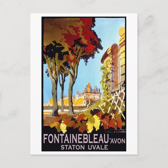 Fontainebleau, Avon, Paris, Frankreich, Vintag Postkarte (Vorderseite)