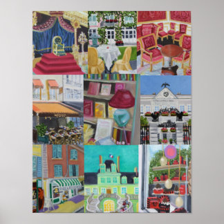 Fontainebleau Collage Print/Poster Poster