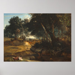 Fontainebleau - Jean-Baptiste - Corot Fine Art Pos Poster