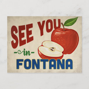 Fontana California Apfel - Vintage Reise Postkarte