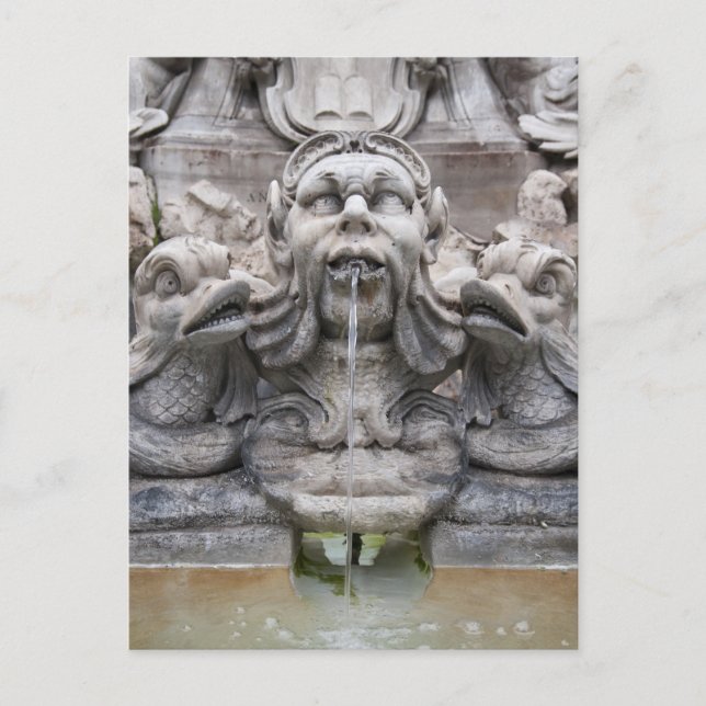 Fontana del Pantheon (1575), entworfen von Giacomo Postkarte (Vorderseite)
