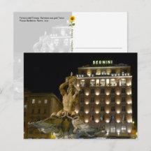 Fontana del Tritone, Rom, Italien - Postkarte