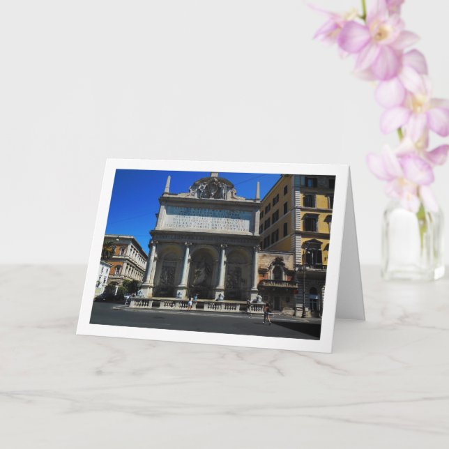 Fontana dell'Acqua Felice Scene, Rom, Italien Karte (Orchidee)