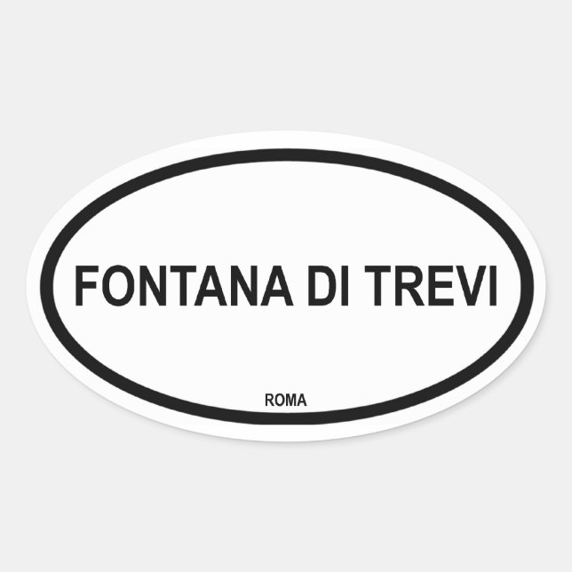 FONTANA DI TREVI OVALER AUFKLEBER (Vorderseite)