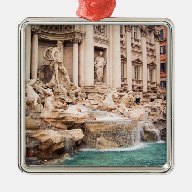Fontana di Trevi, Rom Silbernes Ornament (Vorne)