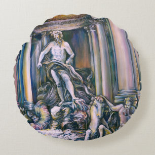 Fontana Di Trevi, Roma, Italien Rundes Kissen