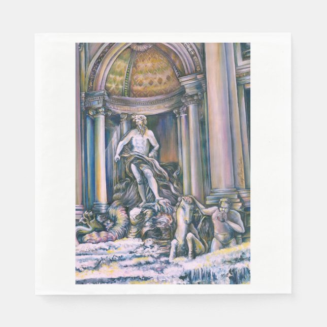Fontana Di Trevi, Roma Serviette (Vorderseite)