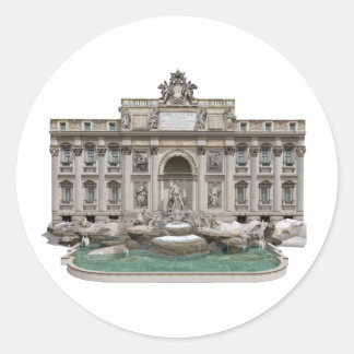 Fontana di Trevi: Trevi-Brunnen: 3D-Modell: Runder Aufkleber