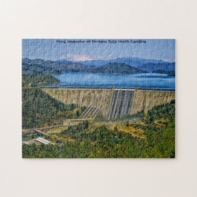 Fontana Falls North Carolina. Jigsaw Puzzle (Horizontal)