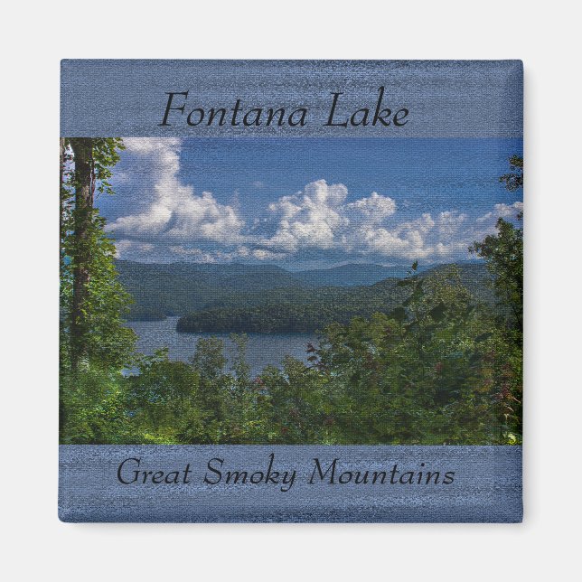 Fontana Lake, Great Smoky Mountains Foto Magnet (Vorne)