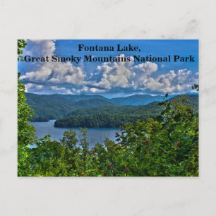 Fontana Lake, Great Smoky Mountains Postkarte