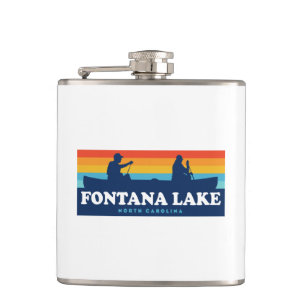 Fontana Lake North Carolina Canoe Flachmann