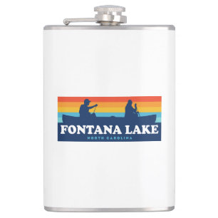Fontana Lake North Carolina Canoe Flachmann