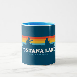 Fontana Lake North Carolina Canoe Zweifarbige Tasse