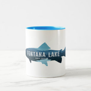 Fontana Lake North Carolina Fish Zweifarbige Tasse