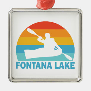 Fontana Lake North Carolina Kayak Ornament Aus Metall