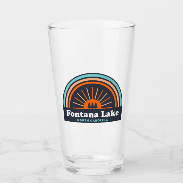 Fontana Lake North Carolina Rainbow Glas (Vorderseite)