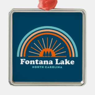 Fontana Lake North Carolina Regenbogen Ornament Aus Metall