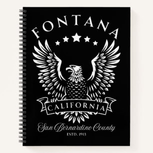 Fontana San Bernardino Landkreis Kalifornien Vinta Notizbuch