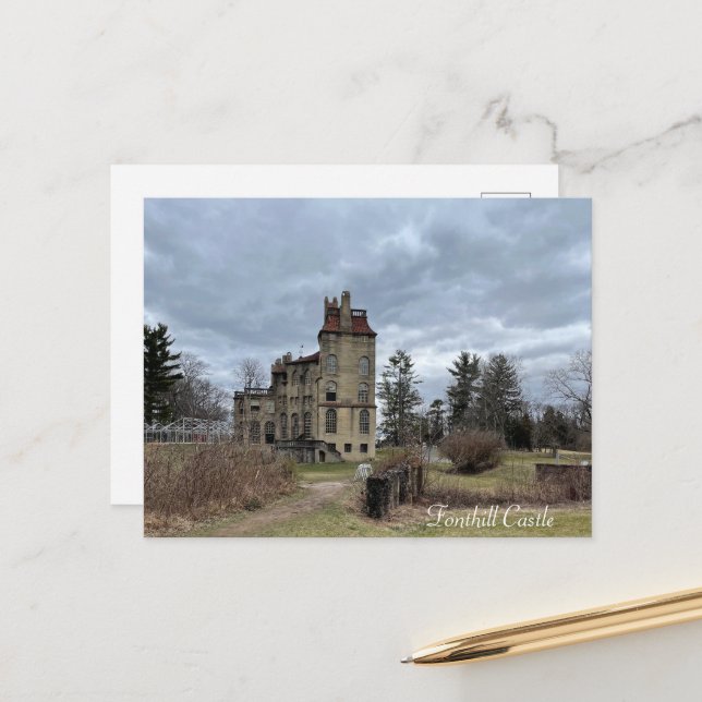 Fonthill Castle Postkarte (Vorderseite/Rückseite Beispiel)