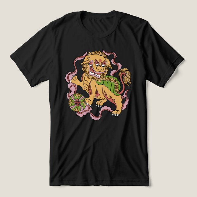 Foo Dog Tri-Blend Shirt (Design Vorderseite)
