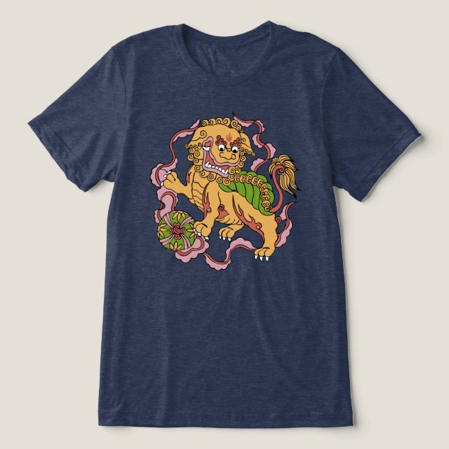 Foo Dog Tri-Blend Shirt (Design Vorderseite)