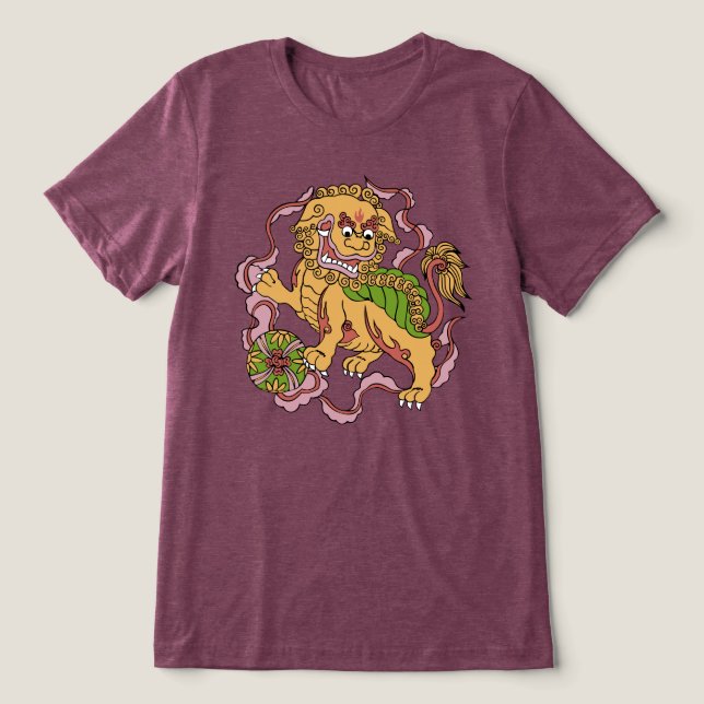 Foo Dog Tri-Blend Shirt (Design Vorderseite)