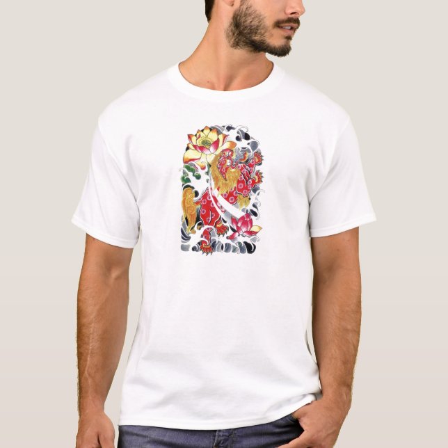 Foo & Lotus Tattoo Design Shirt (Vorderseite)