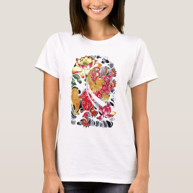 Foo & Lotus Tattoo Design Shirt (Vorderseite)