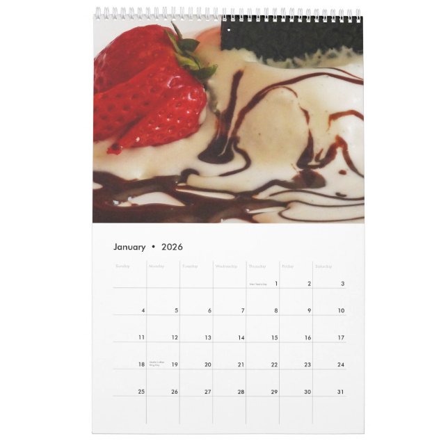 Food 12 Month Wall Calendar Kalender (Jan 2026)