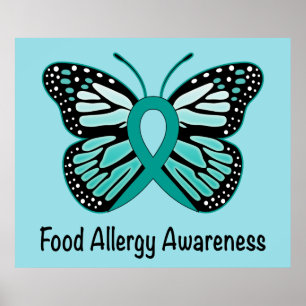 Food Allergity Awareness Butterfly Poster