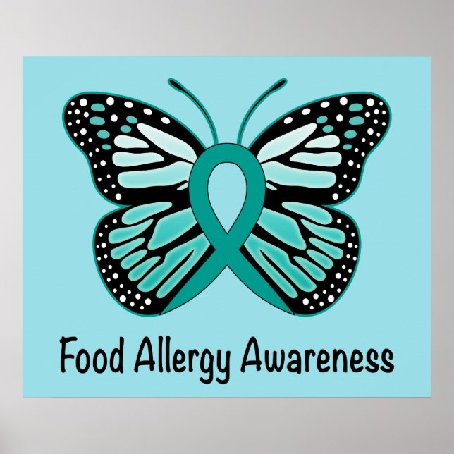 Food Allergity Awareness Butterfly Poster (Vorne)