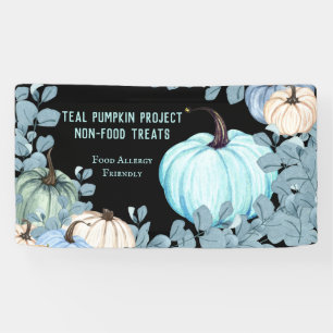 Food Allergy Friendly Aquamarin Pumpkin Black Back Banner