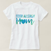 Food Allergy Mom Watercolor Typography Awareness