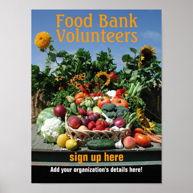 Food Bank rekrutiert Plakat (Vorne)
