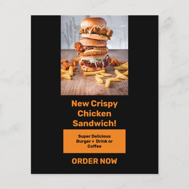 Food-Banner zur Förderung und Fang der Aufmerksamk Flyer (Vorne)