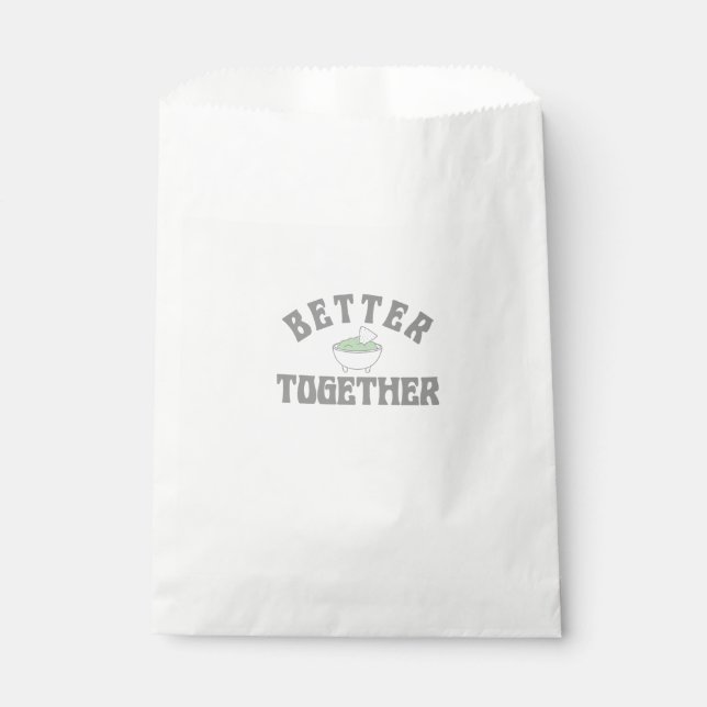 Food Better Together Chips Guac Text Graphic Style Geschenktütchen (Vorderseite)