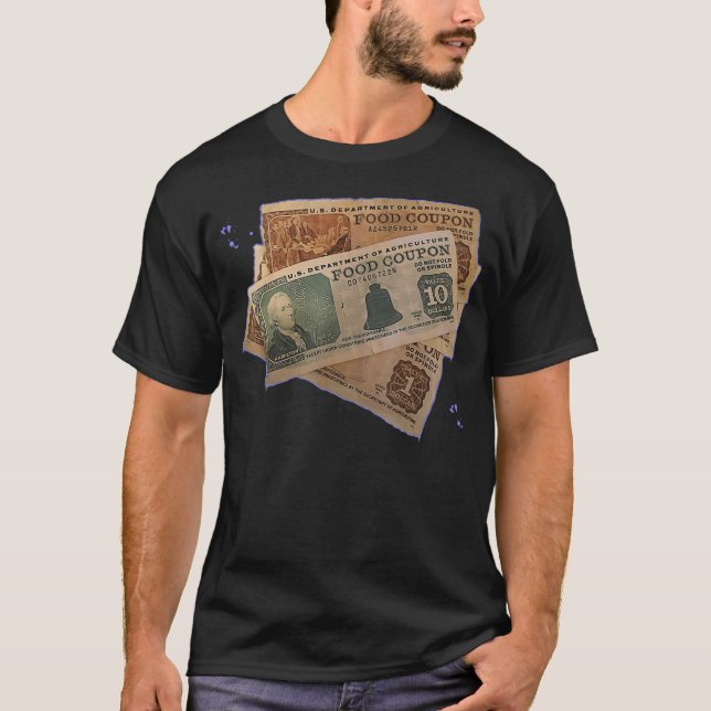 Food Briefmarke Funny Gangster Foodstamps Graffiti T-Shirt (Vorderseite)
