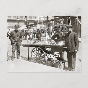 Food Cart in Little Italy, 1908 Postkarte