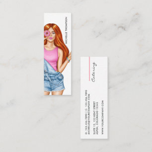 Food Catering Business Card Mini Visitenkarte