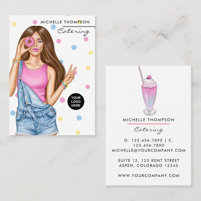 Food Catering Business Card Visitenkarte (Vorne/Hinten)