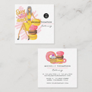 Food Catering Square Business Card Quadratische Visitenkarte