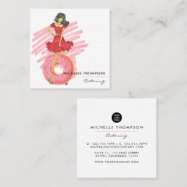 Food Catering Square Business Card Quadratische Visitenkarte