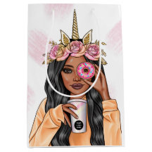 Food Catering Whimsical Unicorn Lady