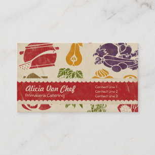 Food Celebration Business Card Visitenkarte