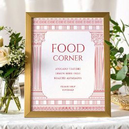 Food Corner Poster für Goddess Party