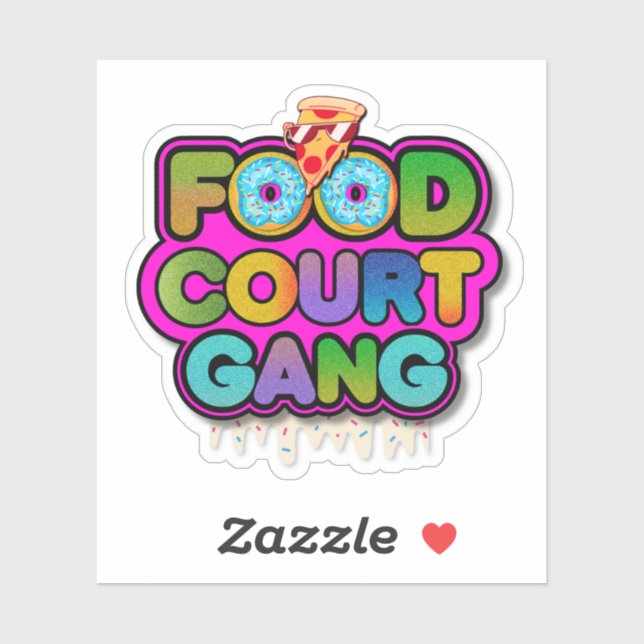 Food Court Gang Logo Sticker (Blatt)