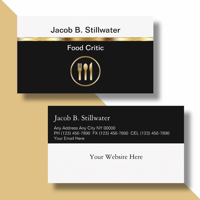 Food Critic Business Cards Visitenkarte (Von Creator hochgeladen)