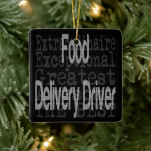 Food Delivery Driver Extraordinaire Keramikornament