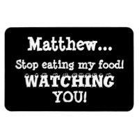 Food Diief Warning Kühlschrankmagnet Spaß